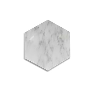 Arabescato Hexagon 8x8 Polished Marble Tile