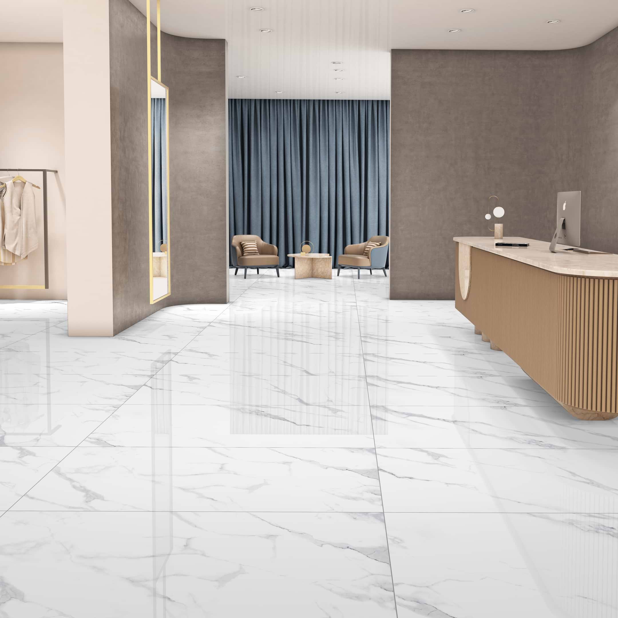 Calacatta Calida 24x48 Polished Porcelain Tile - Image 2