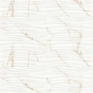 Precious Shape Calacatta Gold 14x40 Polished Ceramic Tile