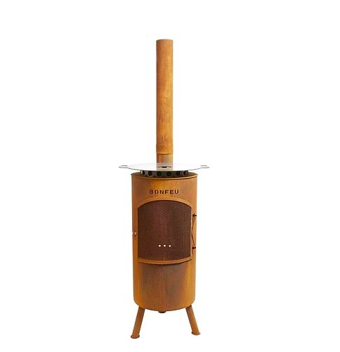 תנור גינה עץ  -  Bontino LP Corten