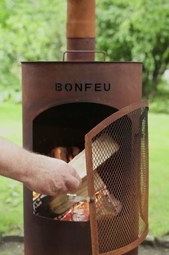 תנור גינה עץ  -  Bontino LP Corten