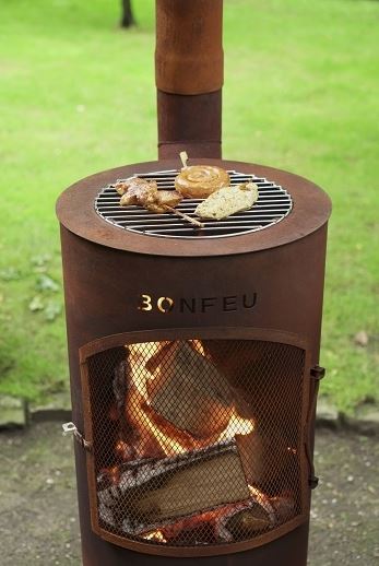 תנור גינה עץ  -  Bontino LP Corten