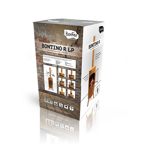 תנור גינה עץ  -  Bontino LP Corten