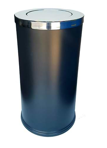 פח נירוסטה ראש מסתובב 55L גימור שחור איכותי - מק