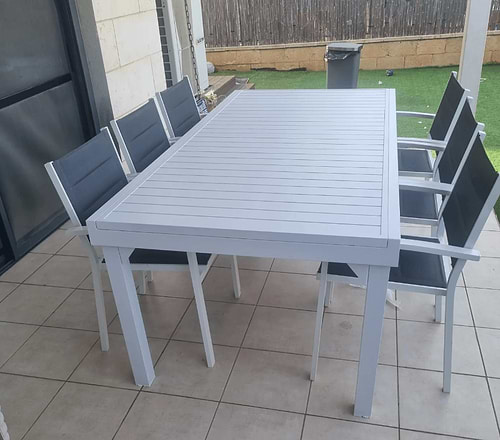שולחן גן אלומיניום מפואר מגוון צבעים 200 ס