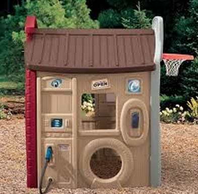 בית פלסטיק לילדים דגם עיר הילדים בצבעי אדמה Little Tikes 444D 
