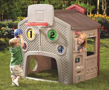 בית פלסטיק לילדים דגם עיר הילדים בצבעי אדמה Little Tikes 444D 