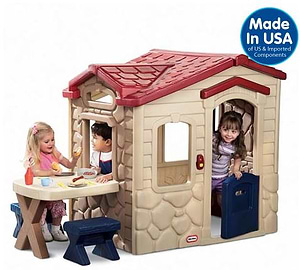 בית פלסטיק פיקניק במרפסת בצבעי אדמה Little Tikes