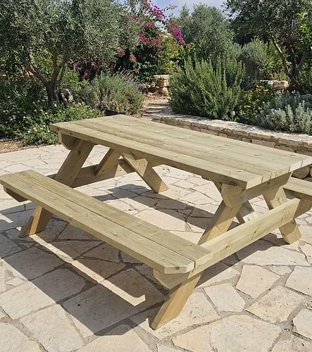 שולחן קקל 1.8 עובי עץ 5 סמ- מידה XL