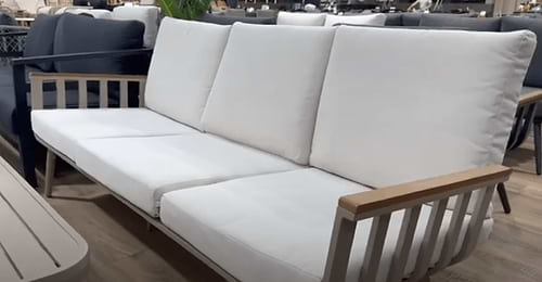 מערכת ישיבה מאלומיניום דגם יהלי תלת מושבית- צבע שמפנייה