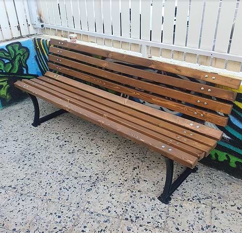ספסל גינה לשימוש חוץ / פנים דגם בורדו רוחב 1.80ס''מ