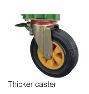 עגלת אשפה דגם 1100 ליטר + רגלית , ירוק, GARDENSALE