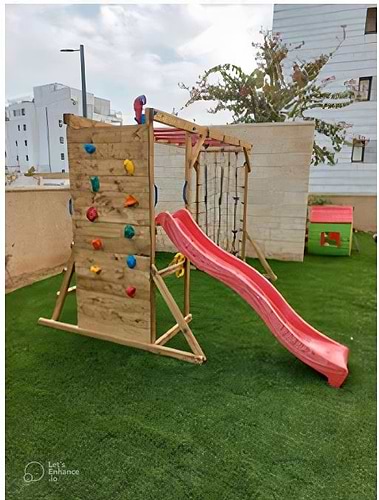 מתקן שעשועים לילדים דגם קופיקו משודרג עם מגלשה 