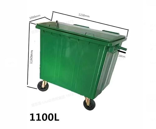 עגלת אשפה 1100 ליטר  מתכת * מבצע*