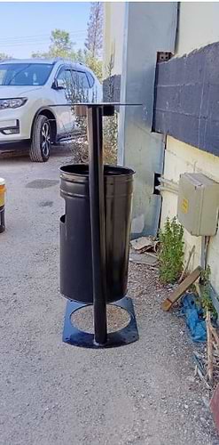 פח רחוב מעוצב 35 ליטר – מתכת צבועה בתנור