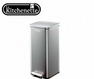  פח אשפה דוושה 30 ליטר שחור / נירוסטה la kitchenette