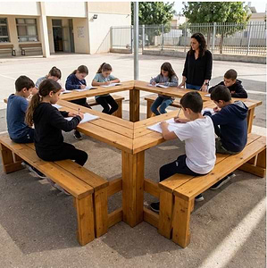 שולחן קקל מרובע ל 14-20 אנשים/ילדים - ענק 
