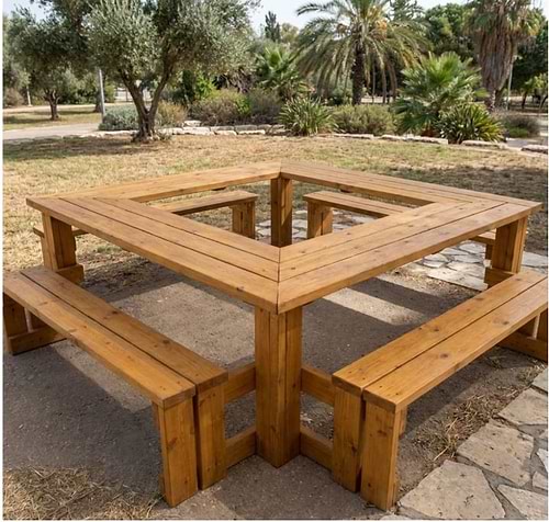 שולחן קקל מרובע ל 14-20 אנשים/ילדים - ענק 