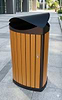 פח אשפה משולש פרימיום 140 ליטר – דגם EKO WoodLine