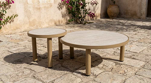 מערכת ישיבה מאלומיניום דגם אולטרה סטון גוון נחושת