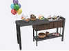 עמדת אירוח והגשה נפתחת Keter Hosting Party Station - דגם Rosewood