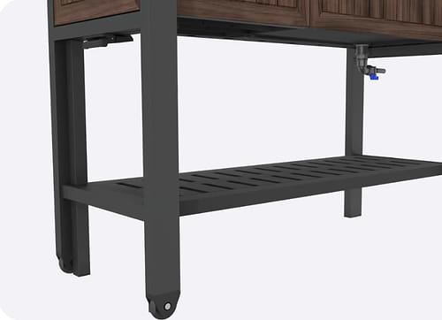 עמדת אירוח והגשה נפתחת Keter Hosting Party Station - דגם Rosewood