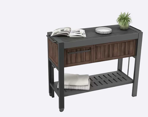 עמדת אירוח והגשה נפתחת Keter Hosting Party Station - דגם Rosewood