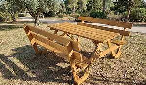 שולחן קק"ל XL עם משענות גב 1.80 אורך
