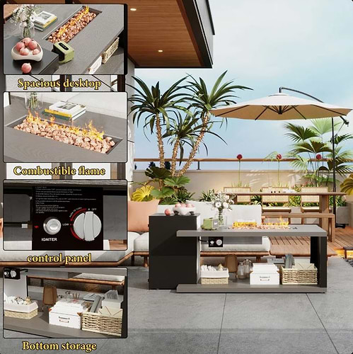 מדורת גן מחמם שולחני FIRE PIT –  דגם נפטון 