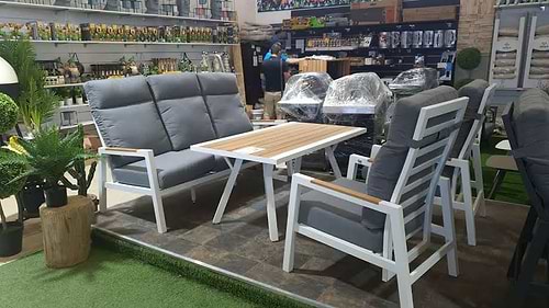 מערכת ישיבה דגם פורטוגל גב מתכוונן - לבן