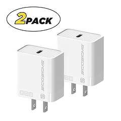 20W USB-C Power Delivery Home Charger (2-Pack)
