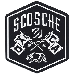 Scosche Bear Logo Sew-On Rubber Patch