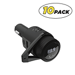 Wireless Hands-Free Car Kit with FM Transmitter - 10 Pack