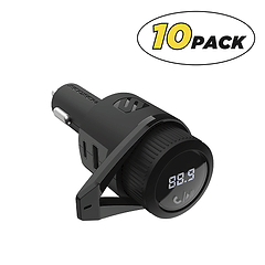 Wireless Hands-Free Car Kit with FM Transmitter - 10 Pack