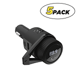 Wireless Hands-Free Car Kit with FM Transmitter - 5-Pack