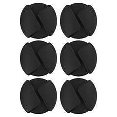 Round Adhesive Cable Management Clips (6-Pack)