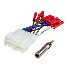 Compatible with Select 1986-2005 GM Vehicles Wire Harness & Antenna Adapter Bundle GM2AB