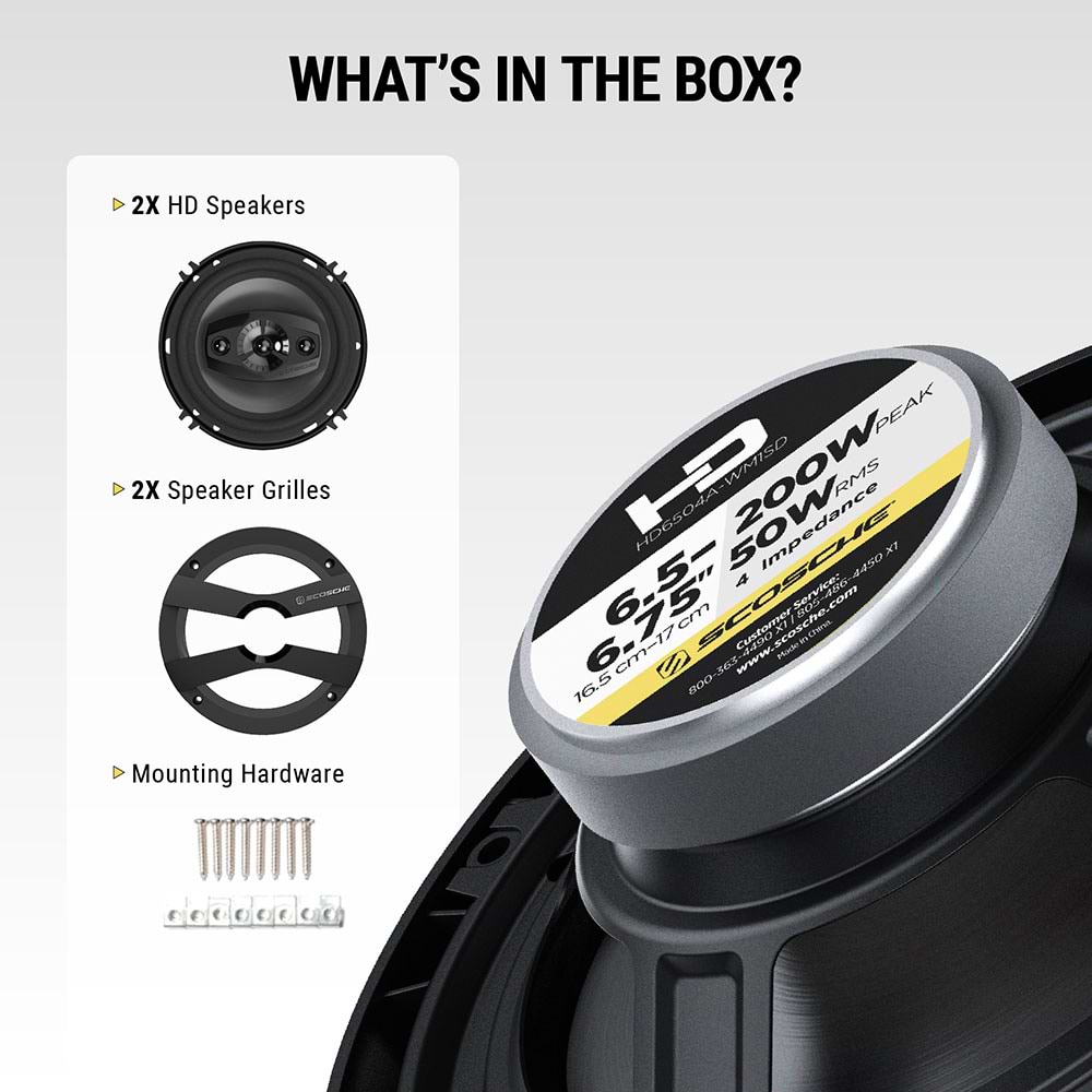 Scosche HD6504 HD Speakers (6.5