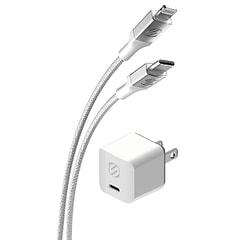 USB-C Power Delivery Mini Home Charger and 8Ft. Braided Lightning Cable