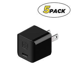 Black USB-C Fast Charger for Home (5-Pack)