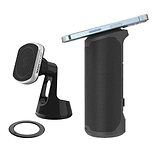 MagSafe Compatible Magnetic Wireless Speaker & MagSafe Compatible Window/Dash Phone Mount Bundle