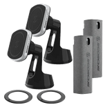 MagSafe Compatible Window/Dash Phone Mount 2-Pack & Screen Cleaner 2-Pack Bundle