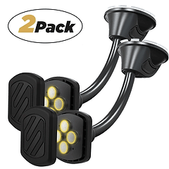 Extra-Strength Magnetic Window/Dash Mount with magnets highlighted in yellow 2 pack