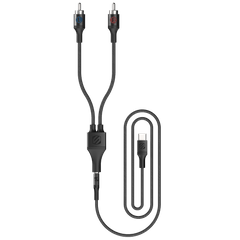 4-ft. Braided Audio Cable & RCA Adapter 