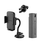 Universal Flex-Neck 4-in-1 Phone Mount & Screen Cleaner Bundle