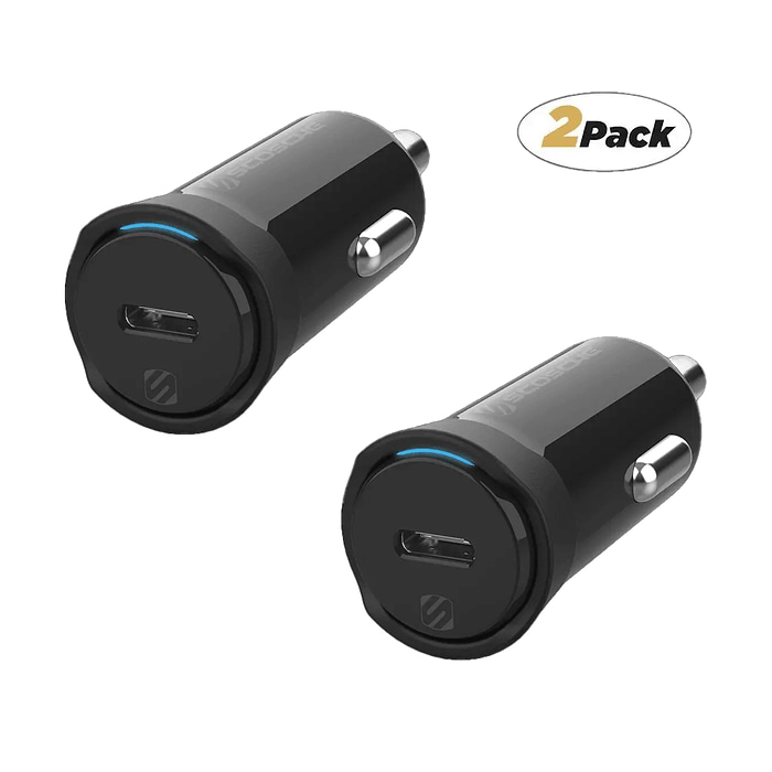PowerVolt USB-C Fast Charger for Car, White
