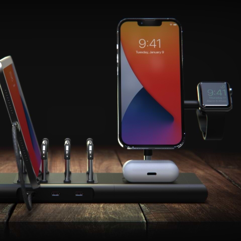 Slide4 Black Baselynx 2.0 charging Apple products