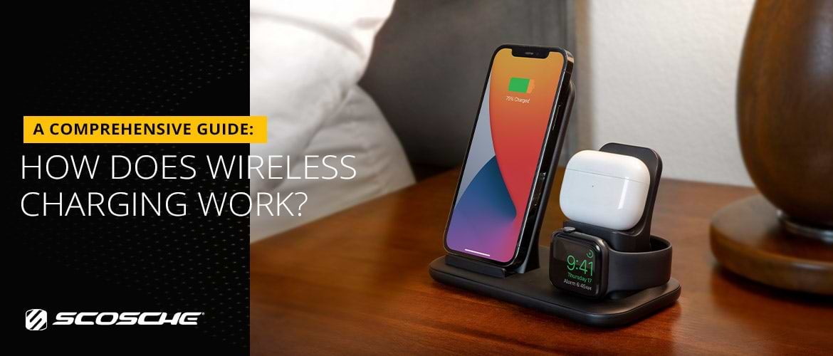 A Comprehensive Guide: How Does Wireless Charging Work? A Comprehensive Guide: How Does Wireless Charging Work? iphone, Airpods, and apple watch chargina via wireless charging stand