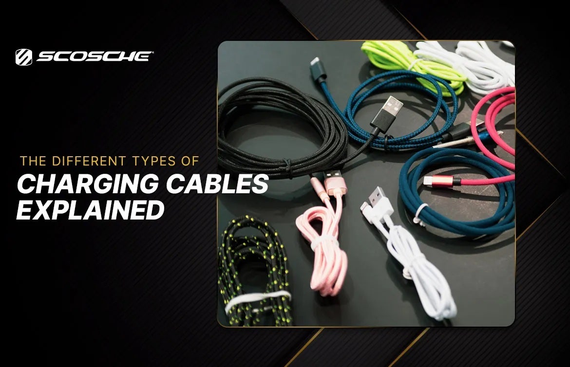 The Different Types of Charging Cables Explained The Different Types of Charging Cables Explained. various cables shown on table