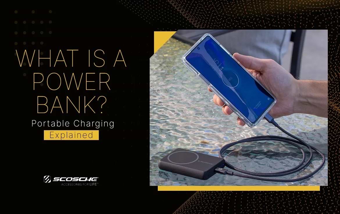 What is a Power Bank? Portable Charging Explained What is a Power Bank? Portable Charging Explained. Man holding phone while charging via power bank
